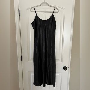 Women’s Black Satin Slip Dress